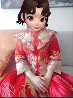 就喜欢把逼露出来---美女穿着新娘子喜服，自慰给你看！