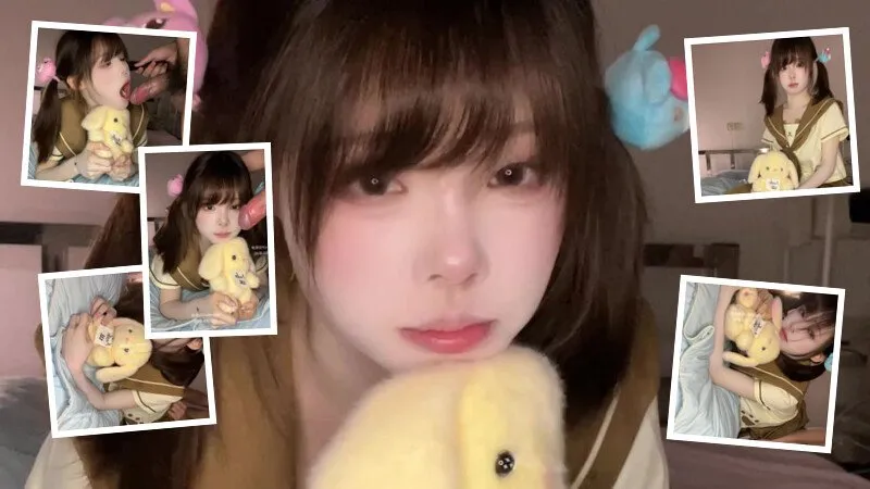 可爱双马尾趴在床上被单男粉丝干到语无伦次了