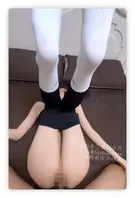 白袜瑜伽裤健身女友0