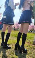JK女大学生散发着青春洋溢的味道