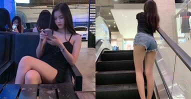 惊见小热裤长腿妹 蜜臀微笑线随仰角逐渐清晰 网:够邪恶0