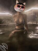 泳池边极限露出1