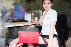 樱玉花子办公室制服露出1