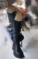 桌底偷拍长靴母狗女学生美腿0
