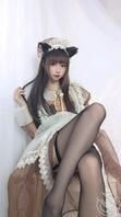 萝莉母狗桂阳雷媛媛透明女仆装（2）